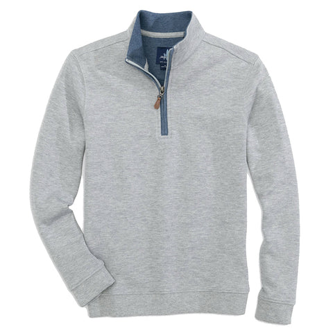 Johnnie O Sully Jr. 1/4 Zip Pullover in Light Gray