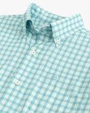 Southern Tide Sumner Plaid Intercoastal Performance Sport Shirt In Low Tide Blue