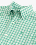 Southern Tide Sumner Plaid Intercoastal Performance Sport Shirt In Agate Green