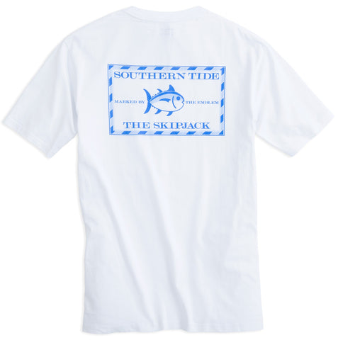 Southern Tide Mens Original SS Skipjack T-Shirt in White