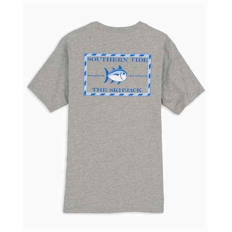 Southern TideSS Heathered Original Skipjack Tee in Heather Grey