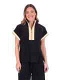 Emily McCarthy Terry Poppy Pullover in Black