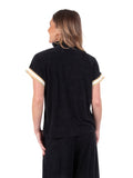 Emily McCarthy Terry Poppy Pullover in Black