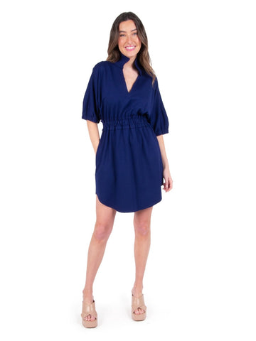 Emily McCarthy Palmer Dress In Navy Ponte