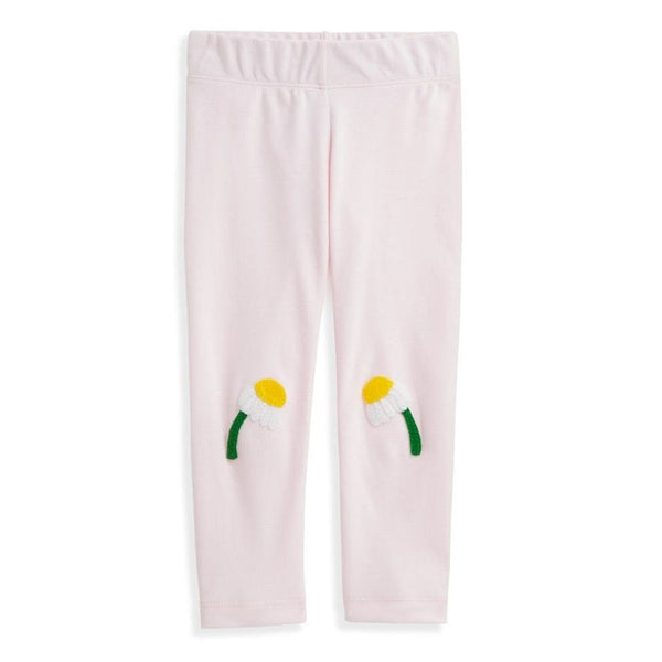 Bella Bliss Applique Pima Cotton Leggings with Daisies
