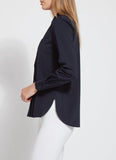 Lysse Connie Slim Button Down in True Navy