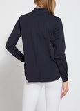 Lysse Connie Slim Button Down in True Navy