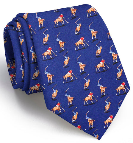 Bird Dog Bay Polo Match Necktie in Navy