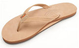 Rainbow Ladies' Narrow Strap Single Layer Flip Flop in Sierra Brown