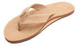 Rainbow Men's Single Layer Premium Leather Flip Flop in Sierra Brown