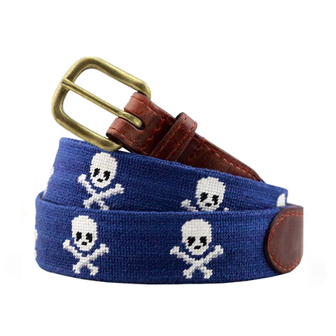 Smathers & Branson Jolly Roger Belt in Navy