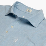 Johnnie-O Heathered Original Polo In Gulf blue