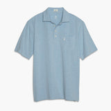 Johnnie-O Heathered Original Polo In Gulf blue