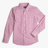 Johnnie-O Augusta Boys Button Down Shirt in Scarlet