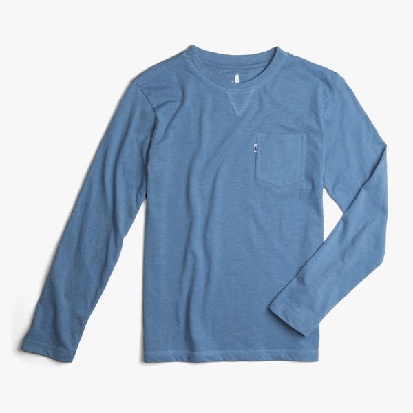 Johnnie-O Matty Jr. Long Sleeve T-Shirt in Pacific