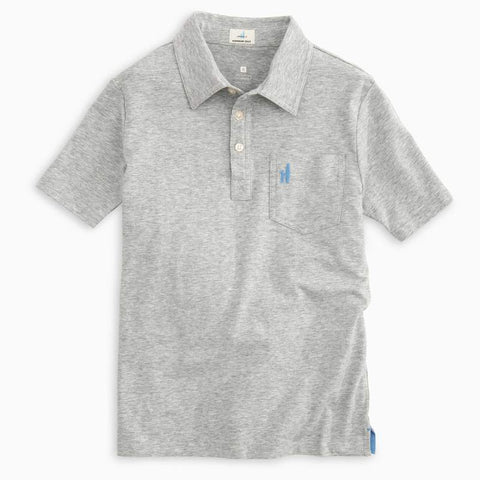 Johnnie-O Jr. Heathered Original Polo in Heather Gray