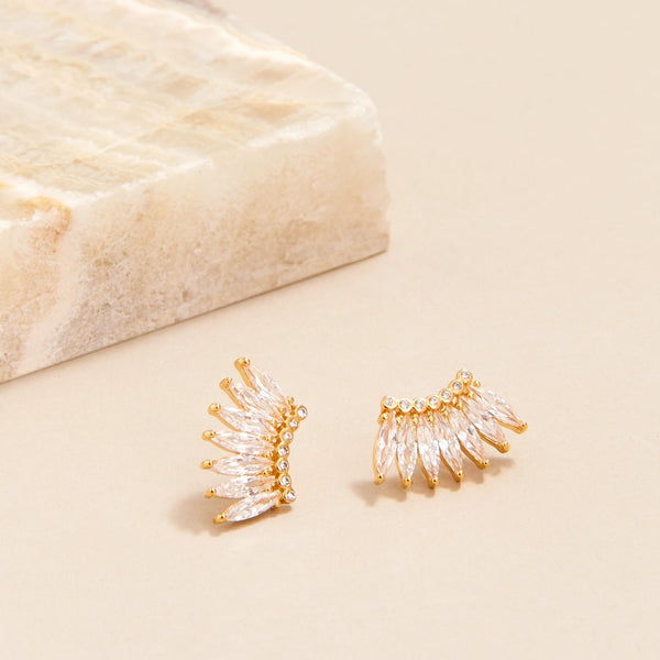Mignonne Gavigan Petite Crystal Madeline Studs in Gold/Clear