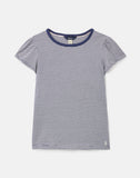 Joules Flutter Top In Navy Stripe