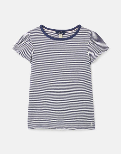 Joules Flutter Top In Navy Stripe