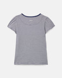 Joules Flutter Top In Navy Stripe