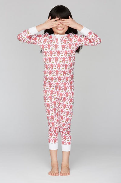 Roller Rabbit Kids Monkey Pajamas in Pink