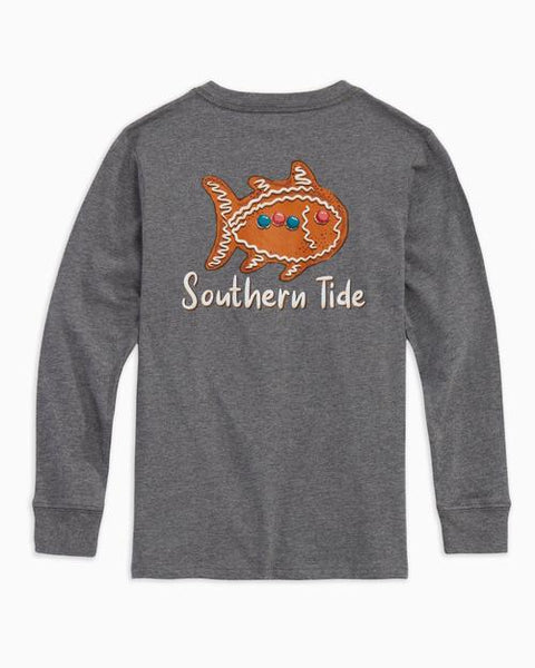 Souther Tide Youth LS Gingerbread Jack Heather Tee