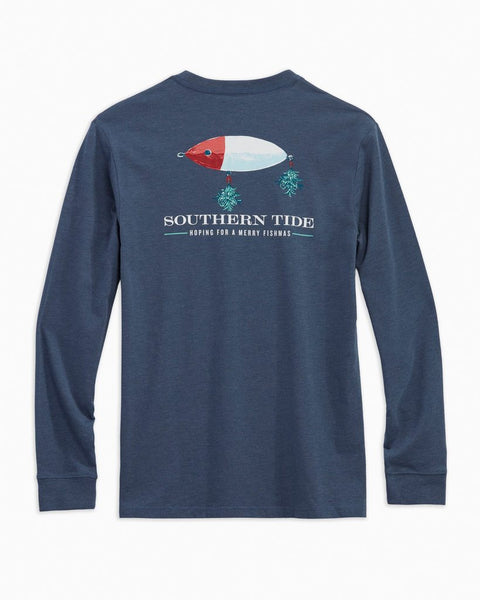 Southern Tdie Men LS Caught under teh Mistletoe Heather Tee