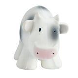 Tikiri Cow Natural Organic Rubber Teether, Rattle and Bath toy