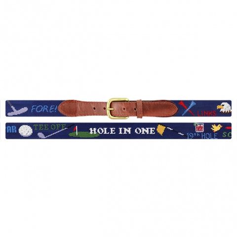SMathers & Branson Golfisms Belt In Classic Navy