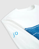 Johnnie-O Luke Jr Long Sleeve Tee Shirt in White