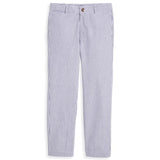 Bella Bliss Boy's Suiting Pant in Navy Seersucker Stripe