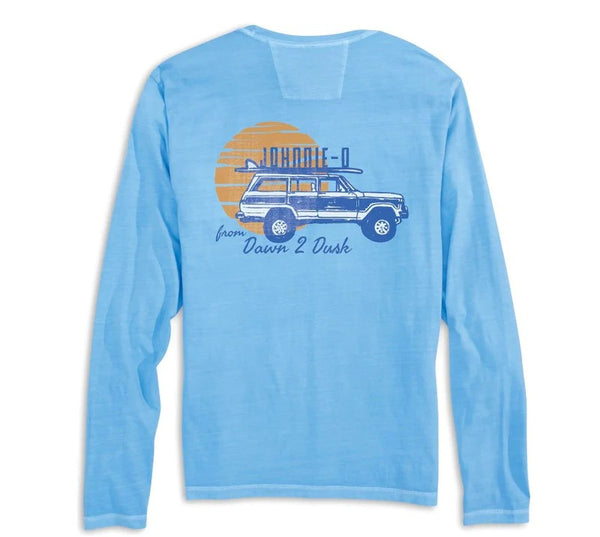 Johnnie-O Jr Long Sleeve Surf Wagon T-Shirt In Malibu