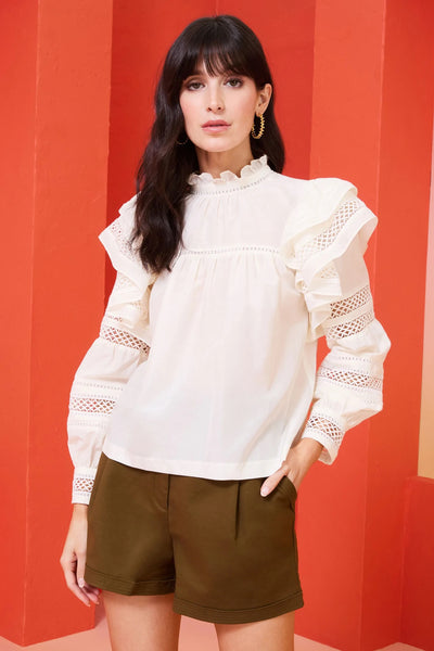 Marie Oliver Que Blouse in Cool White