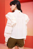 Marie Oliver Que Blouse in Cool White