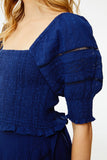 Roller Rabbit Lace Trim Renata Top in Navy