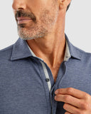 Johnnie-O Jeffery Knit Button Up Shirt In Wake