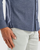 Johnnie-O Jeffery Knit Button Up Shirt In Wake