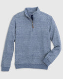 Johnnie-O Skiles Jr. Striped 1/4 Zip Pullover In Indigo
