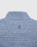 Johnnie-O Skiles Jr. Striped 1/4 Zip Pullover In Indigo