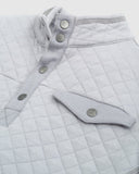 Johnnie-O Diego Jr. Quilted Henley Pullover in Light Gray