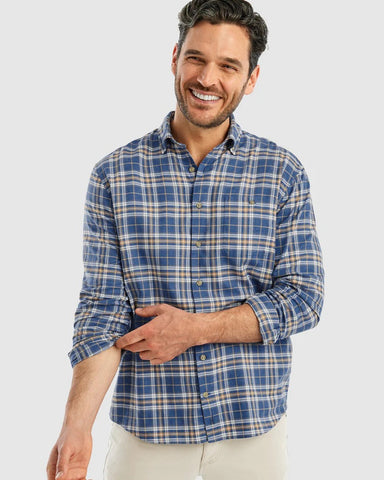 Johnnie-O Ferguson Surflannel Shirt In Twilight