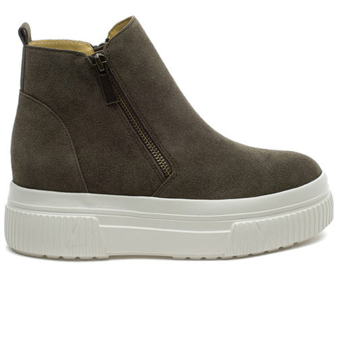 J/Slides Wyona Waterproof In Khaki Suede