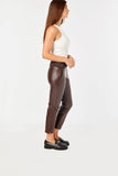 Cartolina Vegan Leather Diana Pant in Chocolate