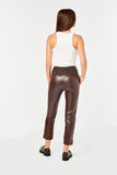 Cartolina Vegan Leather Diana Pant in Chocolate