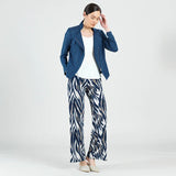Clara Sun Woo Liquid Leather Jacket in Navy