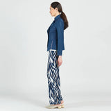 Clara Sun Woo Liquid Leather Jacket in Navy