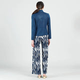 Clara Sun Woo Liquid Leather Jacket in Navy