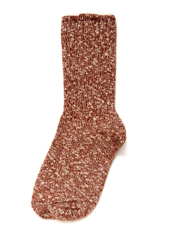 American Trench Wool Slub Socks in Cinnamon