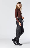 Mavi Anita High Rise Jogger in Black Jeather