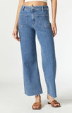 Mavi Paloma Wide Leg High Rise Jean in Mid Blue Organic